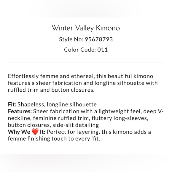 Free People Winter Valley Kimono - Picture 9 of 9